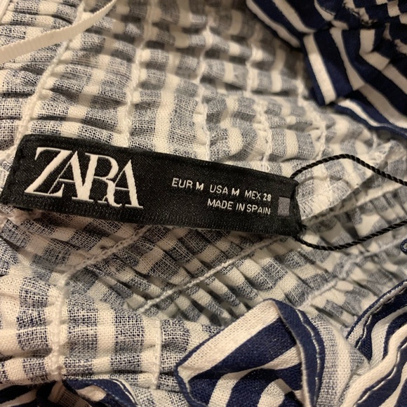 NWT ZARA crop blouse.  Sz Medium. This is gorgeous. Tags on - Picture 13 of 16